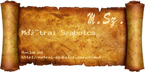 Mátrai Szabolcs névjegykártya
